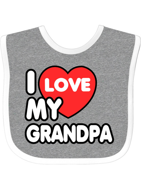 Inktastic I Love My Grandpa Gift Baby Boy Or Baby Girl Bib