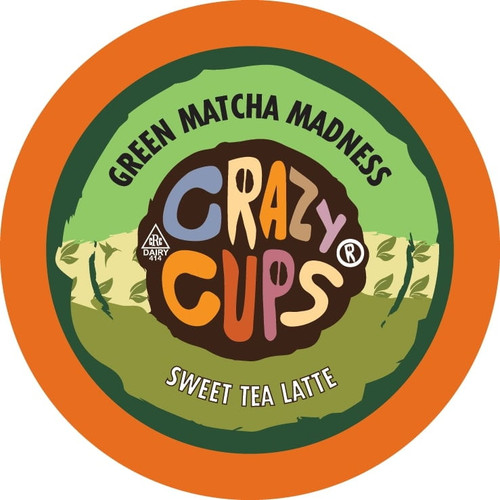 Crazy Cups Green Matcha Madness Sweet Tea Latte, 22count For Keurig K Cup Machines
