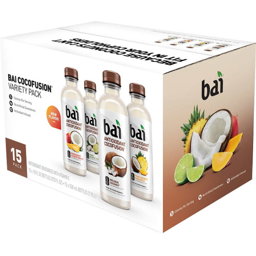 Bai Antioxidant Cocofusion Variety Pack, 18 Fluid Ounce (15 Count)