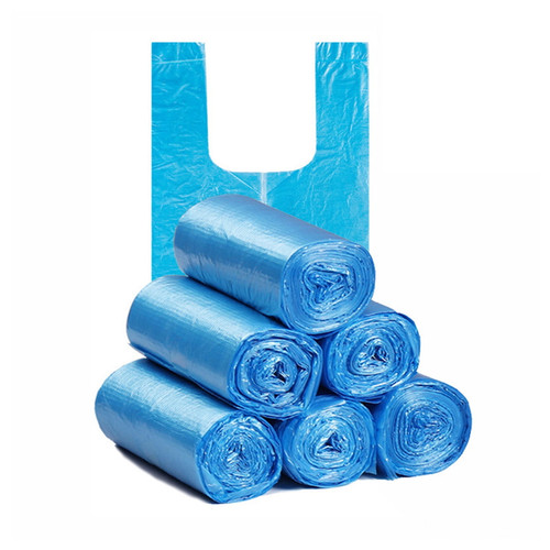 Abanopi Disposable Thickened Garbage Bag With Handle Tie 100 Pcs Portable Household Heavy Duty Trash Bag Diaper Disposable Bags Green