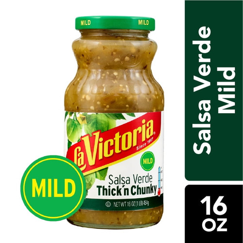 La Victoria Thick 'n Chunky Salsa Verde Mild, 16 Oz