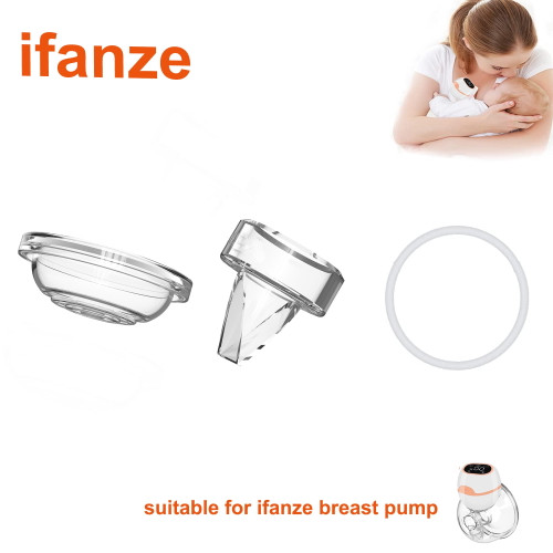 3pcs Electric Breast Pump Parts Accessories Silicone Duckbill Valves,diaphragm Soft Food-grade Silicone, Silicone Ring Suitable For Ifanze Hands-free Breast Pump Orange