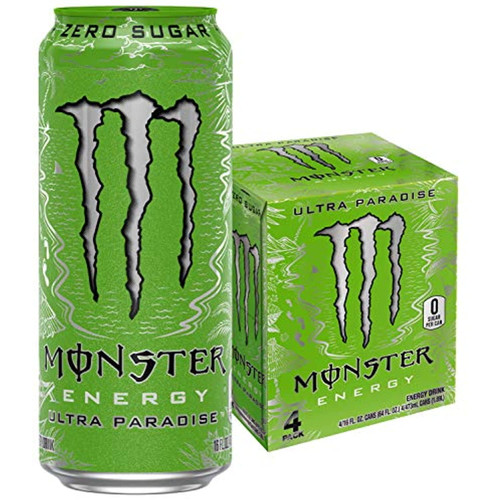 Monster Energy Drink, Ultra Paradise, 16 Fl Oz (pack Of 4)