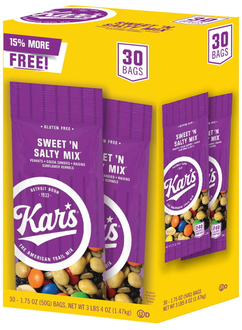 Kar's Gluten-free Sweet 'n Salty Trail Mixes, 1.75 Oz, 30 Count