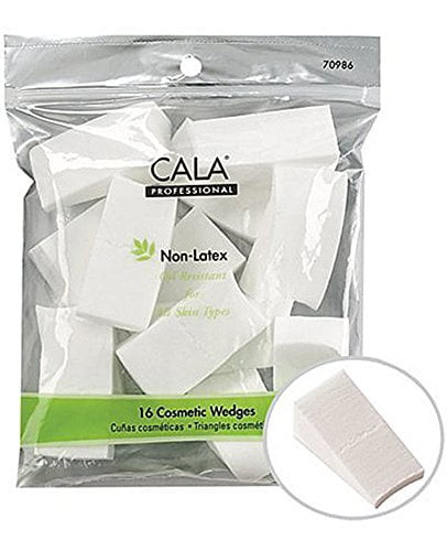 Cala Professional Non-latex Oil Resistant Cosmetic Wedges 16 Pieces Make-up Sponge Wedges