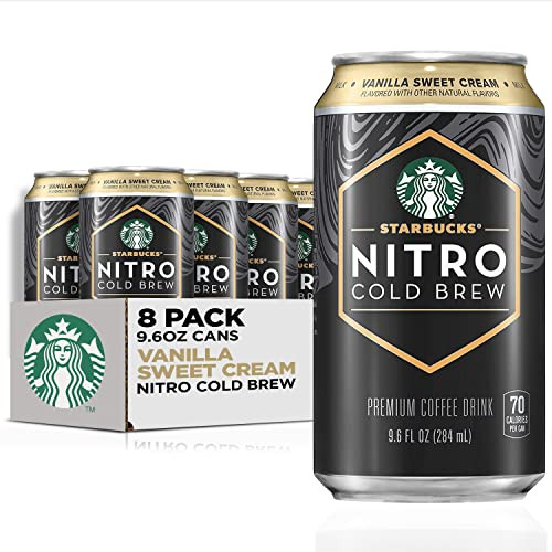 Starbucks Nitro Cold Brew, Vanilla Sweet Cream 9.6 Fl Oz Can (8 Pack) (packaging May Vary)