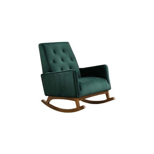 Mid-century Modern Collin Rocking Chair, Blue Velvet