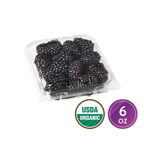 Fresh Organic Blackberries, 6 Oz