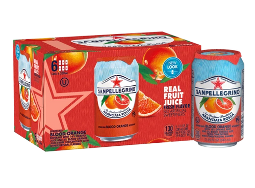 San Pellegrino Blood Orange, 6 Pack, 11.15 Oz Cans