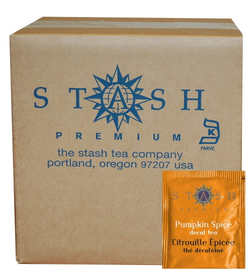Stash Tea Decaf Pumpkin Spice Black Tea 100 Count Tea Bags In Foil (packaging May Vary) Individual Decaffeinated Black Tea Bags For Use In Teapots Mugs Or Cups, Brew Hot Tea Or Iced Tea