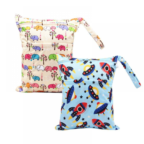 Wet Dry Bags Baby, Waterproof Reusable Portable Cloth Diapers Wet Bag Storage Travel Bag For Baby Infants