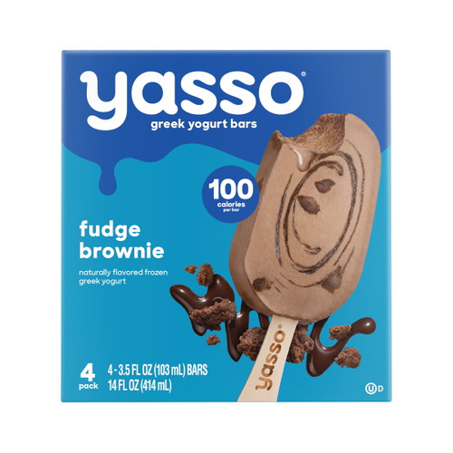 Yasso Fudge Brownie Greek Yogurt Bars, 3.5 Fl Oz, 4 Count