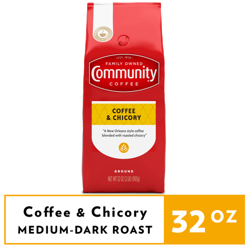 Community Coffee Coffee And Chicory Medium Roast Ground Coffee, 32 Oz, Bag