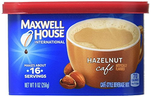 Maxwell House International Cafe Hazelnut Instant Coffee (9 Oz Canisters, Pack Of 4)