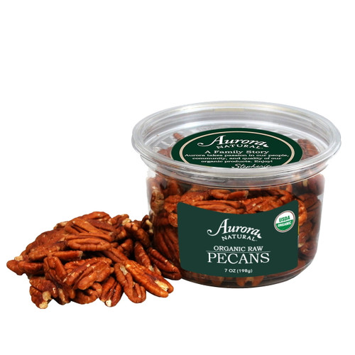 Aurora Natural Products Organic Raw Pecans, 7 Oz, Pack Of 12