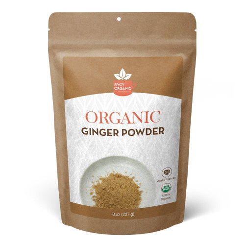 Spicy Organic Ginger Powder 8 Oz - 100% Usda Organic, Non-gmo Ground Ginger Powder