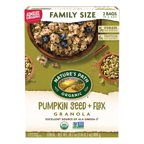 Nature's Path Organic, Granola, Gluten Free, Pumpkin Seed And Flax, 28.2 Oz