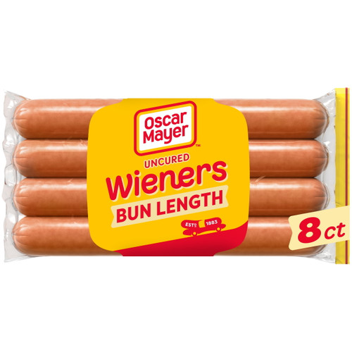 Oscar Mayer Uncured Bun-length Wieners Hot Dogs, 8 Ct. Pack