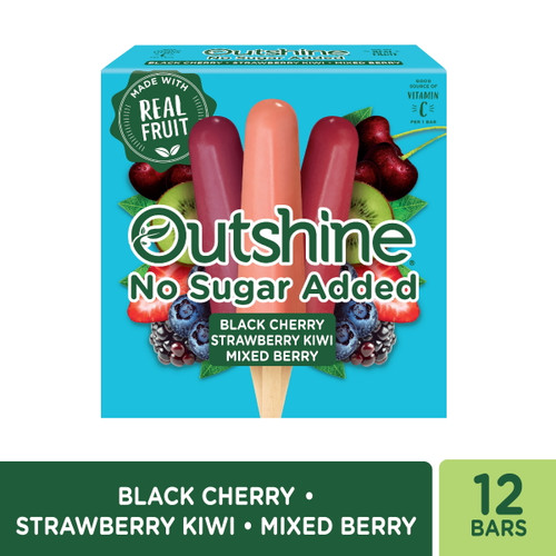Outshine No Sugar Added Frozen Fruit Bars Variety Pack, 12 Count