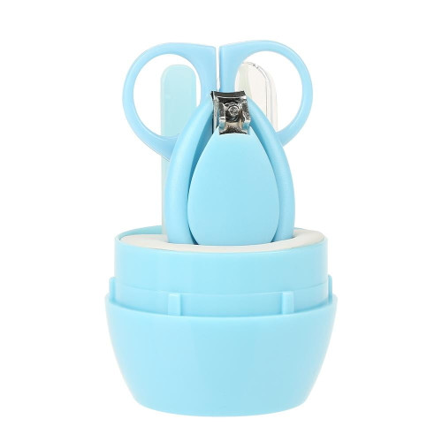 Tebru Baby Nail Clipper, 4pcs Convenient Daily Baby Nail Clipper Scissors Nails File Tweezers Manicure Care Kit, Nail Clipper