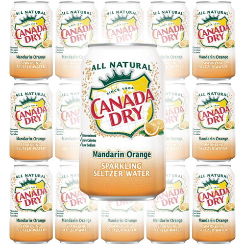 Canada Dry Mandarin Orange, Sparkling Seltzer Water, 12oz Can (pack Of 15, Total Of 180 Oz)