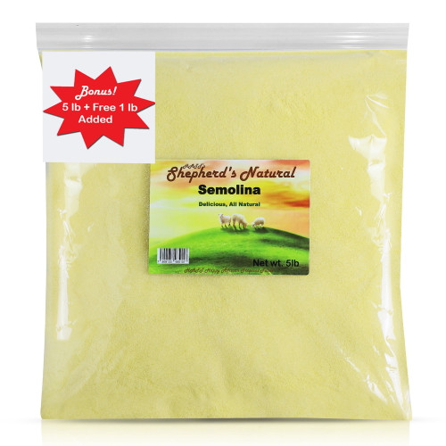 Semolina Flour By Hatf's Shepherd's Natural 6 Lbs. (5 Lbs + 1 Lb Bonus)