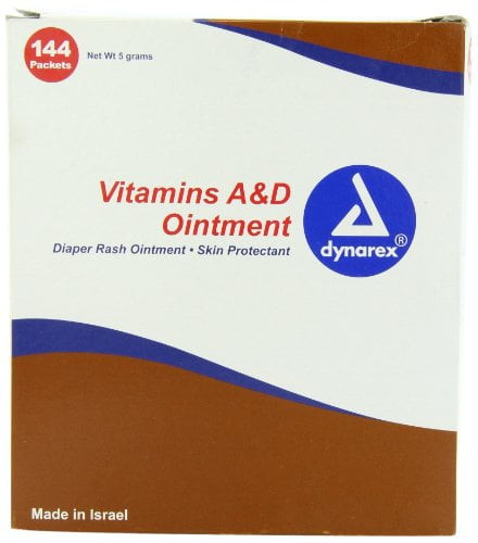 2 Pack Dynarex Vitamins A&d Ointment Skin Protectant #1150 144 Packets Each