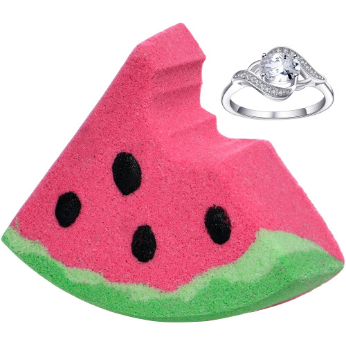 Jackpot Candles Watermelon And Sugar Bath Bomb With Size 10 Ring Inside Large Made In Usa
