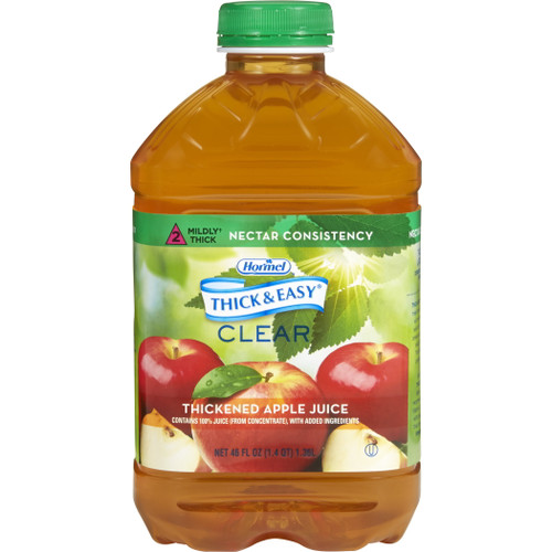 Hormel Thick & Easy Thickened Apple Juice, Nectar, 48 Ounce Bottle, 28876 - Case Of 6