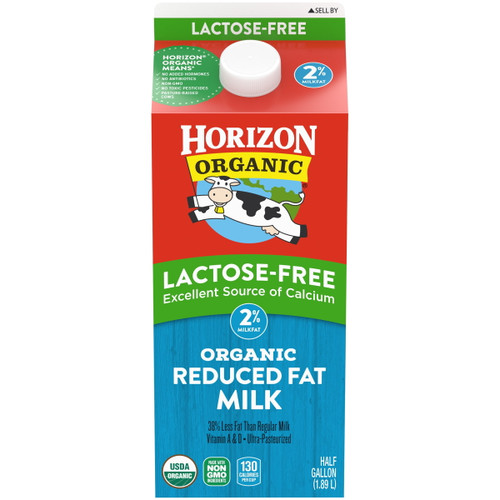 Horizon Organic 2% Reduced Fat Lactose-free Milk,  Half Gallon