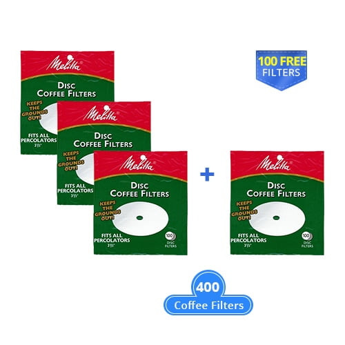 Melitta 628354 3.5 Inch Percolator Coffee Filters 100 Counts (4 Pack)
