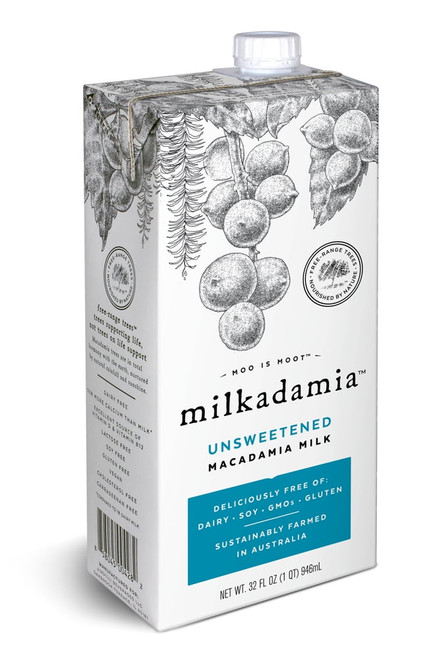 Milkadamia Unsweetened Macadamia Milk, 32 Fl Oz