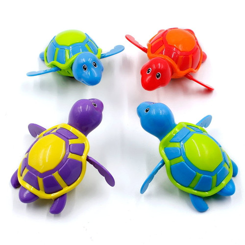 Wind Up Swimming Kids Baby Bath Toys Girls Boys Toddlers Bathtime Bathtub Tub Toys Bathroom Floating Sea Animal Water Turtle Toys For 1 2 3 Year Olds, 4 Pack