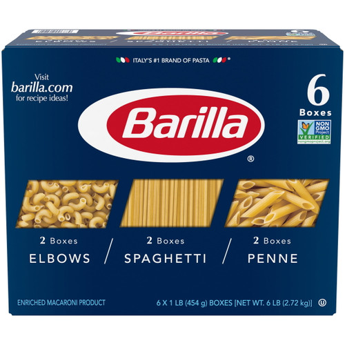 Barilla® Classic Blue Box Pasta Elbows, Penne, And Spaghetti 6x16 Oz