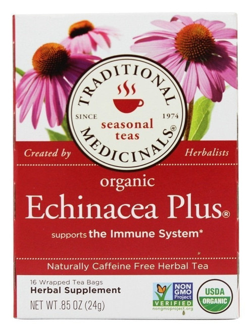 Traditional Medicinals Organic Echinacea Plus Herbal Tea - 16 Tea Bags