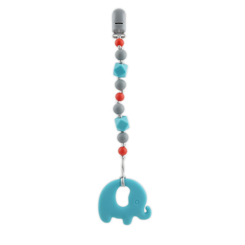 Nuby Silicone Pacifinder With Teether Toy - Elephant