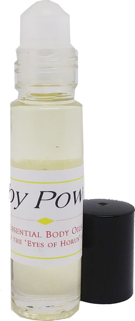 Baby Powder Scented Body Oil Fragrance [roll-on - Clear Glass - Light Gold - 1/3 Oz.]