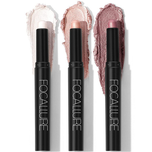 Focallure (3 Pcs) 2 In 1 Eyeshadow And Eyeliner Pen，waterproof  Eyeshadow Stick,champagne Dream