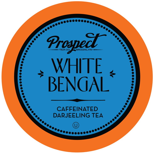 Prospect Tea Caffeinated  Darjeeling Tea Pods,  Keurig 2.0 K-cup Brewer Compatible, White Bengal, 40 Count