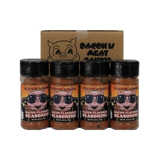 Bacon Freak Boss Hog Bacon Flavored Seasoning, 4 Pack Of 2.5 Oz. Shakers