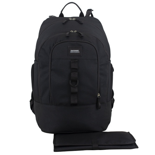 Eastsport Madison Diaper Backpack With Bonus Changing Pad, Black