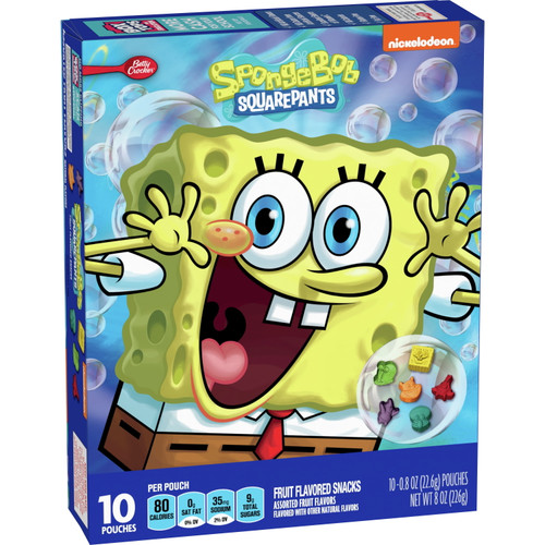 Betty Crocker Spongebob Squarepants Fruit Snacks, 10 Ct, 8 Oz