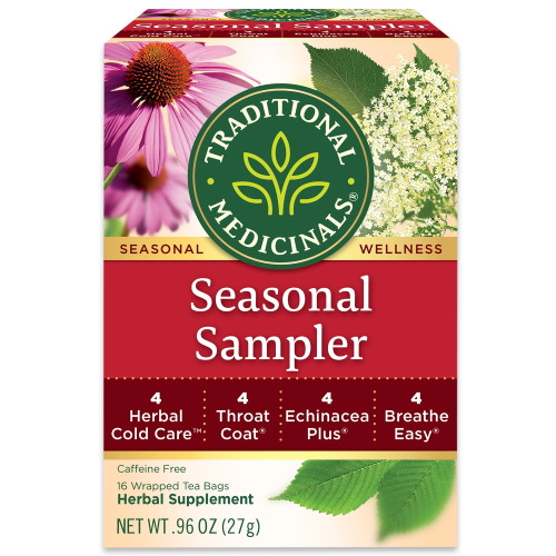 Traditional Medicinals Tea, Seasonal Sampler, Tea Bags, 16 Count