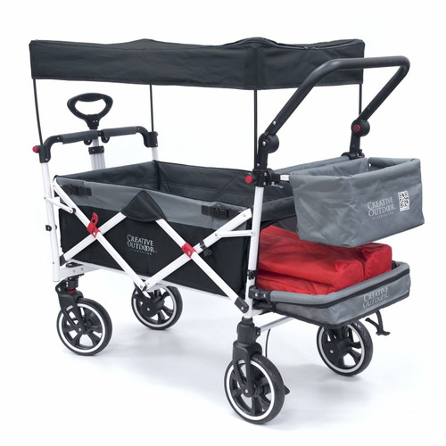 Creative Outdoor Push And Pull Titanium Stroller Wagon Black