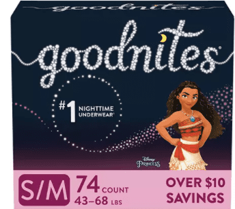 Good Nites Bedtime Underwear For Girls   S/m -74 Ct