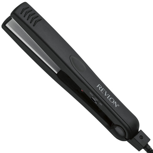 Revlon Essentials Straight 1" Ceramic Flat Iron Hair Straightener, Black