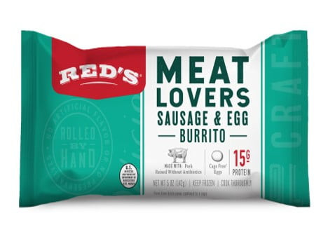 Reds All Natural, Meat Lovers Breakfast Burrito, 5oz