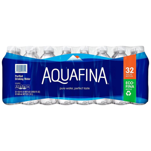 Drinking Water Aquafina Purified (16.9 Oz., 32 Pk.)