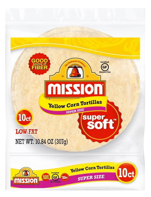 Mission Super Size Yellow Corn Tortillas, 10.84 Oz, 10 Count