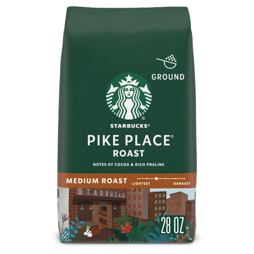 Starbucks Pike Place Roast, Ground Coffee, Medium Roast, 28 Oz